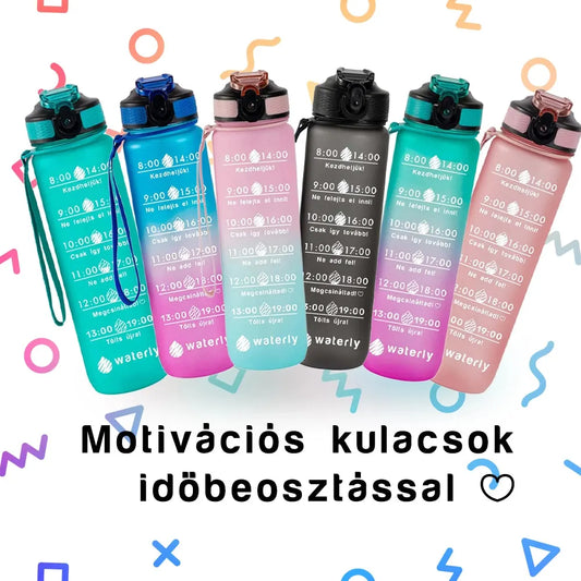 Waterly motivációs kulacsok – bestseller színek
